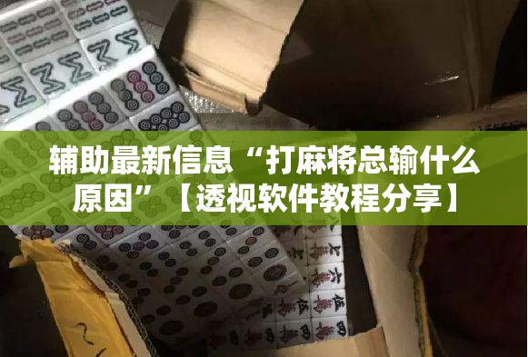 辅助最新信息“打麻将总输什么原因”【透视软件教程分享】